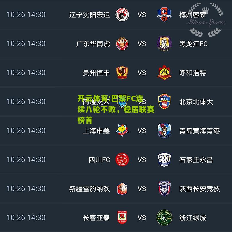 巴黎FC连续八轮不败，稳居联赛榜首